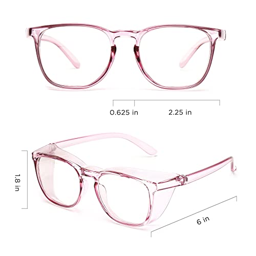 JOO'RTI Anti-Fog Safety Goggles Anti-Blue Light Saftey Glasses Anti-Dust Protective Eyewear for Women and Men - color: Lilac