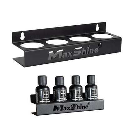 Maxshine Universal Detailing Ceramic Coating Holder – Wall-Mount Organizer Holds 4 Bottles (50–100ml) – Sturdy Lightweight Rack for Garage Storage & Mobile Use – Premium Auto Detailing Accessory