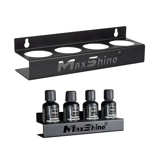 Maxshine Universal Detailing Ceramic Coating Holder – Wall-Mount Organizer Holds 4 Bottles (50–100ml) – Sturdy Lightweight Rack for Garage Storage & Mobile Use – Premium Auto Detailing Accessory