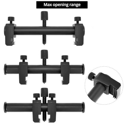 QWORK Universal Ribbed Drive Pulley Crankshaft Remover Tool Puller with Low Profile Arms for Restricted Engine Bays – 6.3” Max Jaw Opening