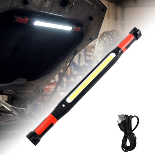 Magnetic Work Light Rechargeable, LED Magnetic Light Bar for Mechanics, Underhood Work Light with Strong Magnetic Base, Portable Mechanic Light for Car Repair & Garage Use (1PC) - color: 1PC