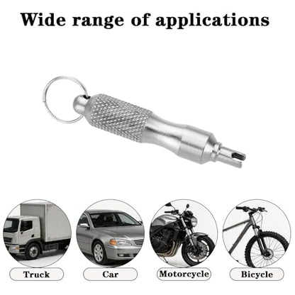 2 PCS Valve Stem Removal Tool & Valve Core Tool - Tire Valve Stem Tool | Stainless Steel Tire Valve Stem Tool Portable Valves Core Disassembly and Repair Tools for Bicycle Car Motorcycle Repair