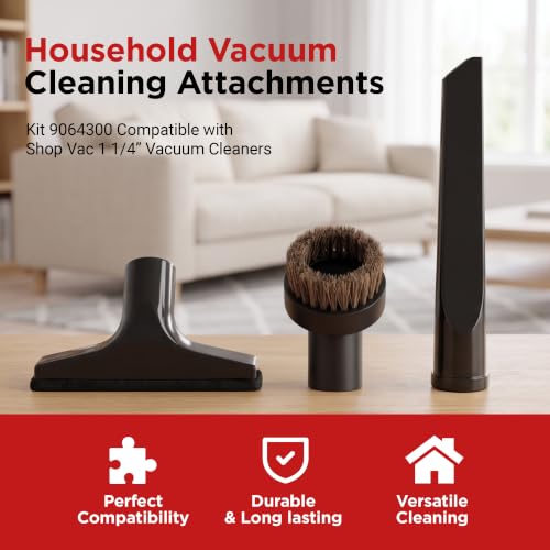 MP Maresh Products Household Cleaning Attachments - Dust Cleaner, 9064300 | Compatible with 1 1/4 Shop Vac Attachments, Includes Dust Brush, Crevice Tool & Upholstery Nozzle, Household Vacuum Cleaners - size: Household Cleaning Kit