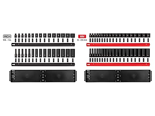 TEKTON 3/8 Inch Drive Impact Socket Set, 68-Piece | SID91219 - size: 68-Piece (1/4-1 in.)