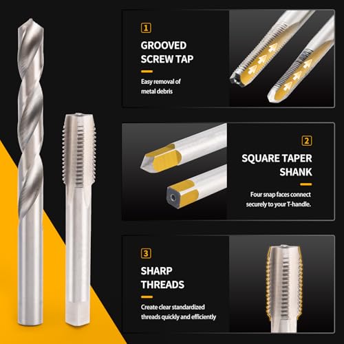 M10 x 1.5 Thread Repair Kit, Metric Helicoil Thread Repair Kit with HSS Drill and Stainless Inserts for All Metals, Composites, Polymers and Other Materials - size: M10 x 1.5, style: Metric