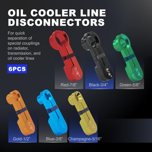 Master Quick Disconnect Tool Set, 22pcs Premium Fuel Line Disconnect Tool Set for AC Fuel & Transmission Systems, Fuel Line Removal Tools Kit Apply to Most Vehicles
