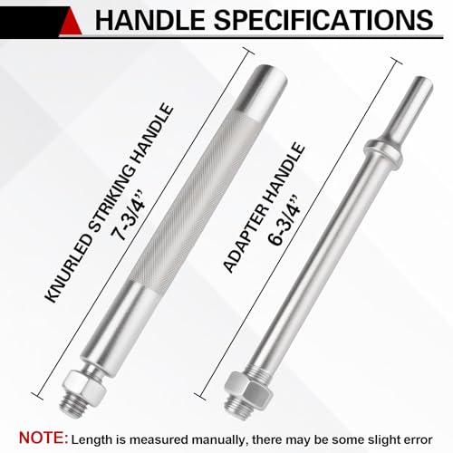 5pcs Ball Joint Separator Set | Tie Rod Removal Tool, 1-1/8", 15/16", 11/16" Pickle Fork Tool Set with Handle and Adapter for Pitman Arm Removal