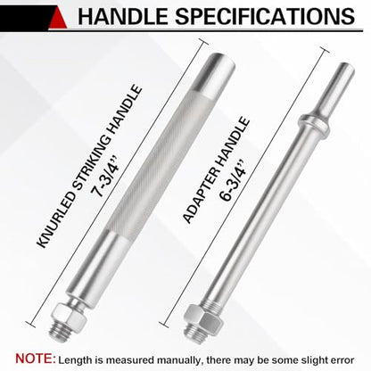 5pcs Ball Joint Separator Set | Tie Rod Removal Tool, 1-1/8", 15/16", 11/16" Pickle Fork Tool Set with Handle and Adapter for Pitman Arm Removal