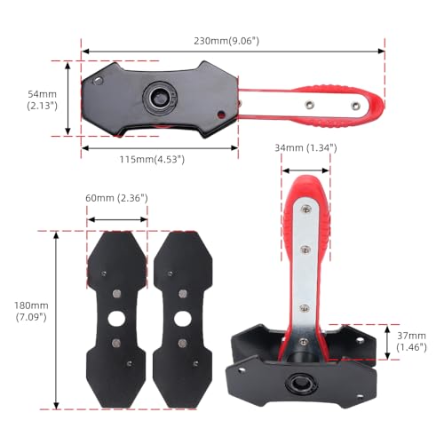 BARTOO Upgraded Brake Caliper Press Tool, Brake Caliper Piston Spreader, Car Ratcheting Brake Caliper Piston Spreader Press Tool with 2 PCS Steel Plates