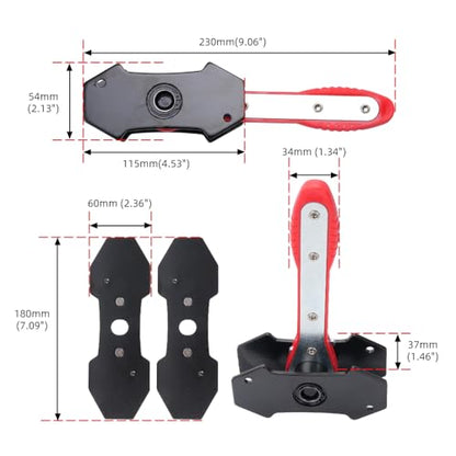 BARTOO Upgraded Brake Caliper Press Tool, Brake Caliper Piston Spreader, Car Ratcheting Brake Caliper Piston Spreader Press Tool with 2 PCS Steel Plates