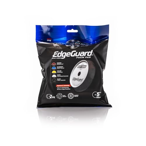 Buff and Shine - EdgeGuard Foam Buffing Pads - Black - 5" Finishing Pad - Pack of 2 - color: Black, size: 5" (2 Pack)