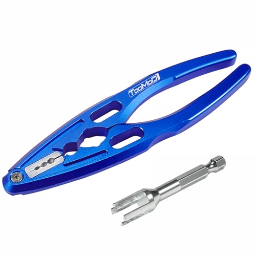 RC Tool kit with Shock Pliers Multi-function & Hex Bit Linkages Link Rod Ends Installing Tools for Arrma Axial Losi Tamiya 1/10 RC Cars Trucks Rock Crawlers (Blue) - color: Blue