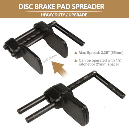 Disc Brake Piston Pad Spreader Removal Tool Heavy Duty Upgrade Brake Caliper Compressor Tool, Disc Brake Pad Spreader Separates Piston Brake Calipers Tool for Auto Universal Car Motorcycle - size: Upgrade Duck Feet Style