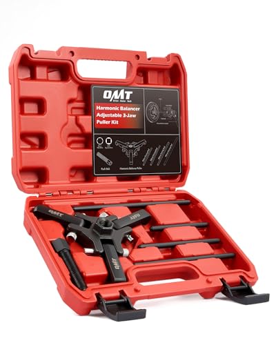 Orion Motor Tech Harmonic Balancer Puller Kit, Adjustable 3-Jaw Puller Set for Removing Harmonic Dampers & Balancers, 3-Jaw Pulley Puller Set Compatible with Chevy GM Chrysler Cadillac Ford More - color: black