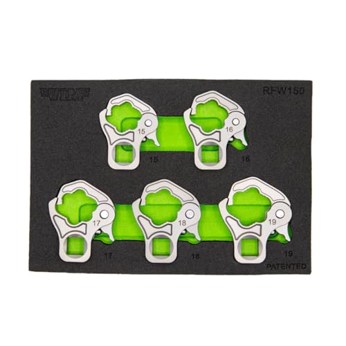 VIM Tools 5 PC. 3/8'' DR. RATCHETING Flare NUT Set (15, 16, 17, 18, 19MM)