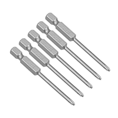 uxcell 5 Pcs 3mm PH1 Magnetic Phillips Screwdriver Bits, 1/4 Inch Hex Shank 2.56-inch Length S2 Power Tool - size: 3.0xPH1