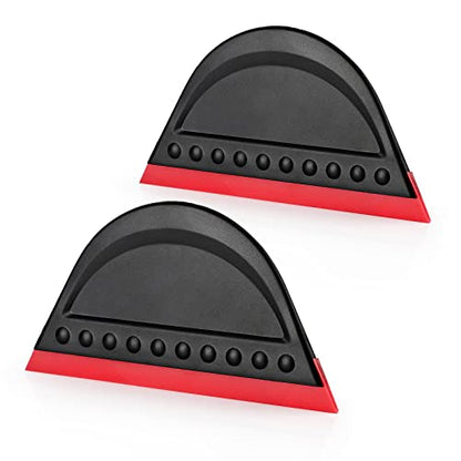 FOSHIO 2 Pack Black Mini Squeegee for Vinyl, Window Tint Car Film Wrap, Sign Making, DIY Crafting, Wallpaper Smoothing Tool, Squeegee for Window Cleaning for Car Windshield, Window, Mirror, Glass Door