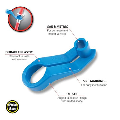 Performance Tool W83104 5/16" Offset Line Disconnect Tool - Easy Coupling Release, Durable Plastic - style: 5/16" Offset Line Disconnect Tool