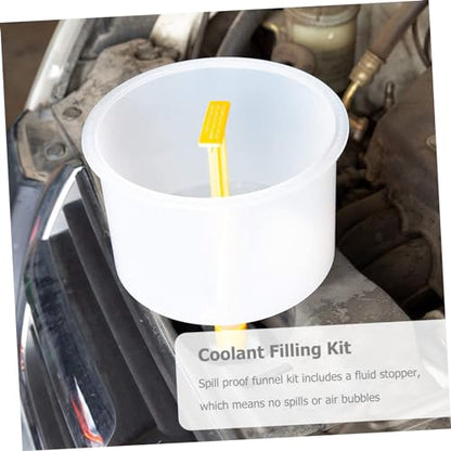 STOBAZA 15-Piece Spill-Free Radiator Coolant Filling Funnel Kit for Automotive Use – Universal Compatibility Sturdy Design Non-Spill Coolant Tool