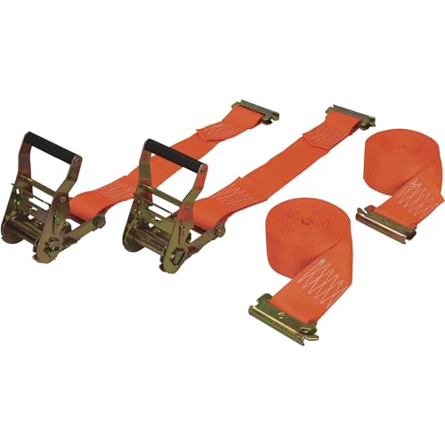 CargoSmart Ratchet Straps - 2-Pack, 2in. x 16ft. for E-Track and X-Track, 3,000-Lb. Capacity - style: 2"x16" 3000 lb