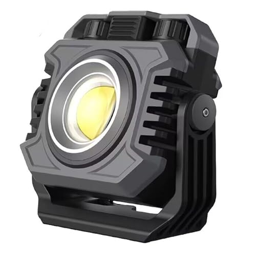 COB Work Light Rechargeable Magnetic Work Lights 1500LM with Stepless Dimming Flashlights Waterproof 360°Foldable COB Flood Light for Camping, Fishing, Car Repair, Hiking,Garage,Job Site Lighting