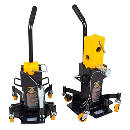 30 Ton Jack Stands - Pin Style Stand with Heavy Duty Welded Steel - 4-Caster Spider Design with Handle for Easy Positioning - Extra Safety Great for Auto Repair Garage Shop (33300)