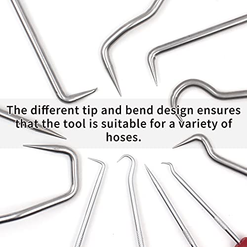 Hose Removal Hook Set, Wetado 11 Pcs Automotive Tools Puller Tool Seal Removal Tool, Car Hook, Oil Seal Puller, O-Ring Hook, Vacuum Hoses Trim, Joint Ring Removal, Gasket Tool Set, Precision Hook Set