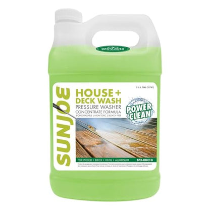 Sun Joe SPX-HDC1G House and Deck All-Purpose Pressure Washer Rated Concentrated Cleaner, 1-Gallon , White , 128 Fl Oz (Pack of 1) - style: House & Deck Cleaner
