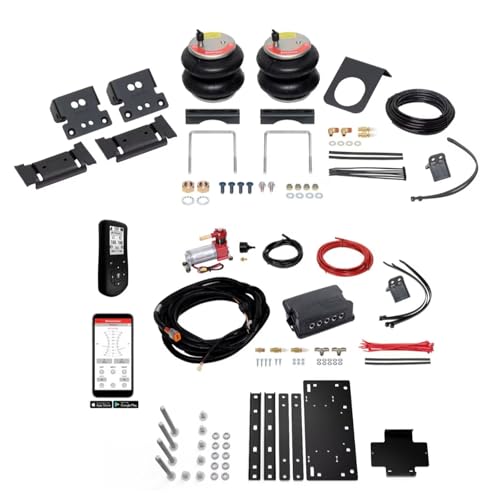 TrendsAuto Firestone Airide Red Label Rear Air Spring Kit with Air Command Dual Wireless App Only Standard Compressor fits 2013 2026 Ram 3500 4WD | Includes TrendsAuto Decal - size: Dual Path (App Only)