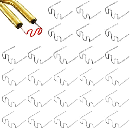 Hot Staples Wave Shape Aorplim 1000 Pcs 0.6/0.8 mm Bumper Repair Welding Wire, Plastic Welder Staples Bumper Welding Wire, Applicable for Most Cars ABS Plastic Welding Hot Melt Repair