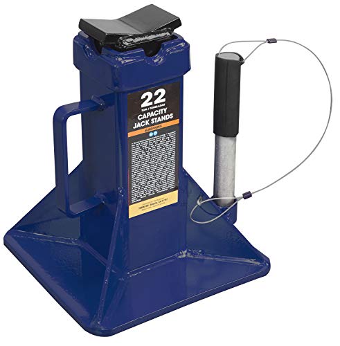 TCE 22 Ton (44,000 lb) Capacity Heavy Duty Steel Jack Stands, 2 Pack, T70072 , Blue - style: Normal