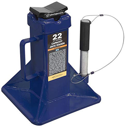 TCE 22 Ton (44,000 lb) Capacity Heavy Duty Steel Jack Stands, 2 Pack, T70072 , Blue - style: Normal
