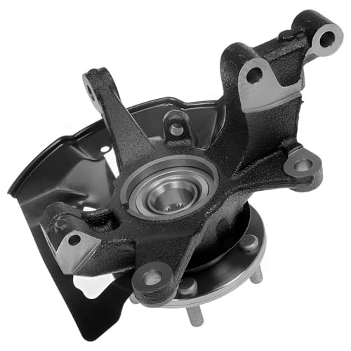 Detroit Axle - Front Steering Knuckles with Hubs + Outer Tie Rod End Links Replacement for 2007-2015 Mazda CX-9 CX-7 - size: 4SU50463/Kit
