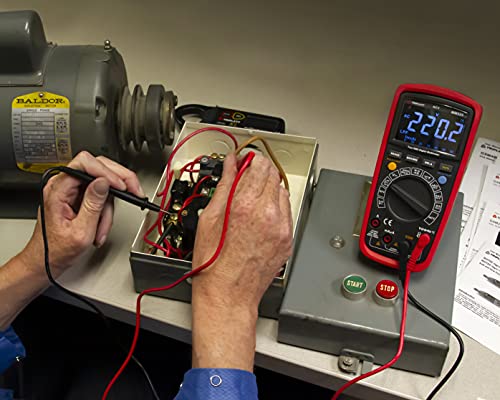 Triplett MM525 High Performance Digital Multimeter | True RMS, 6000 Count, LPF and LoZ and EBTN Display, AC/DC Voltage, AC/DC Current, Resistance, Temperature, Continuity