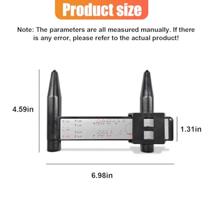 Car Wheel Rim Bolt Pattern Measuring Tool, 4 5 6 8 Holes Wheel PCD Gauge Sliding Caliper, Lug Bolt Pattern Gauge, Universal PCD Ruler Auto Quick Measurement Accessories