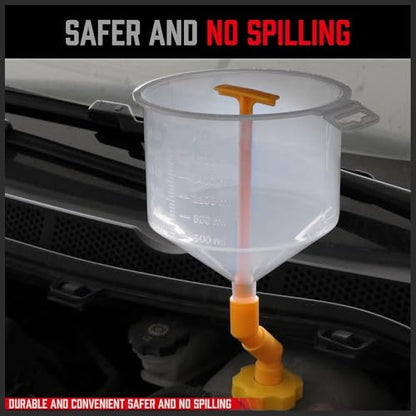 Ultimate No Spill Coolant Funnel Kit - 19-Piece Spill-Free Radiator Funnel Set, Spill Proof Radiator Bleeder Kit, Coolant Filling, Radiator Filler, Extra Funnels and Adapters for Universal Vehicle - size: 19 PCS - Classic Edition
