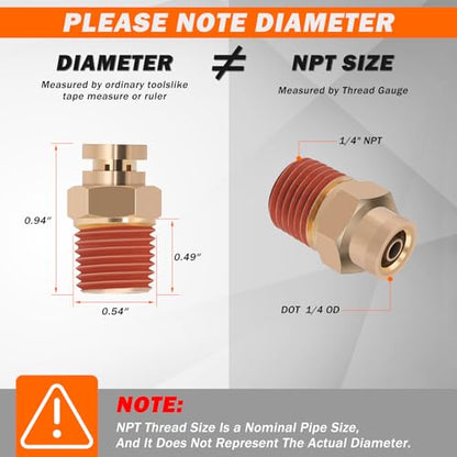 Air Line Kit for Air Spring Bag Suspension with Fittings, 25 FT PA Hose Truck Airbag Line with 1/4 NPT DOT Air Fittings, Replacement Valve for Airbag Suspension in Semi Truck Trailer - size: 9 PCS