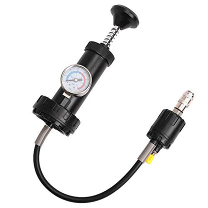 WINTOOLS 18pcs Auto Cooling System Radiator Cap Pressure Tester Kit Pump Gauge Adapters