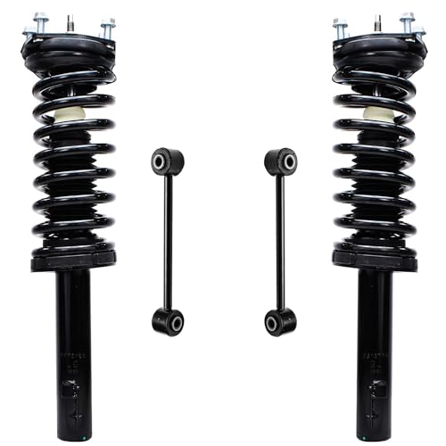 Detroit Axle - Front Strut Kit for 2005-2010 Jeep Grand Cherokee 2006-2010 Commander 2007 2008 2009, 2 Quick Struts Assembly 2 Sway Bar End Links Replacement Install Ready Strut Suspension Shock - size: 4QS2400008/Sway Kit