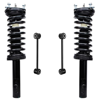 Detroit Axle - Front Strut Kit for 2005-2010 Jeep Grand Cherokee 2006-2010 Commander 2007 2008 2009, 2 Quick Struts Assembly 2 Sway Bar End Links Replacement Install Ready Strut Suspension Shock - size: 4QS2400008/Sway Kit