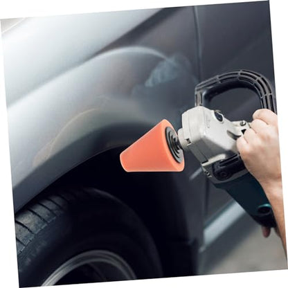 DECHOUS 2pcs Wheel Polisher Pad Drill Attachment for Car Detailing Polishing Sponge for Buffing and Waxing Cone-Shaped Polishing Wheel for Vehicle Care
