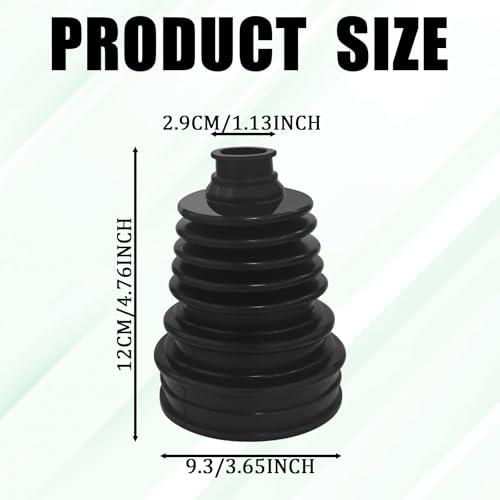 Universal CV Boot Repair Kit, Silicone Waterproof Dustproof Axle CV Joint Boot Set with 4 Stainless Steel Clamps & 6 Cable Ties, Highly Flexible Constant Velocity Joint Boots for Shaft 19mm-24mm
