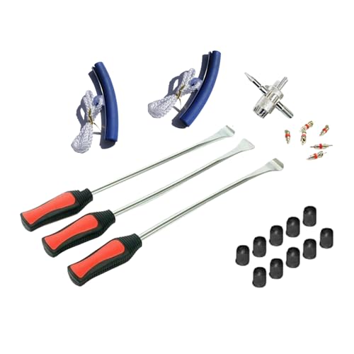 Tire Levers Spoon Set, Heavy Duty Motorcycle Bike Car Tire Irons Tool Kit, Changing Spoon Rim Protector Repair Tools Kit - color: Blue, size: D