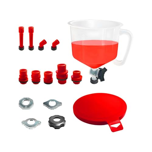 Coolant Funnel Kit 丨 15-Piece Set with 5 Adapters 丨 No-Spill Radiator Funnel 丨 for Cars & Light Trucks