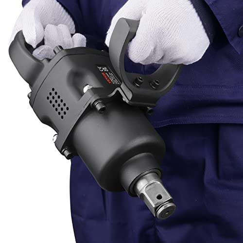 VEVOR 1 Inch Air Impact Wrench, Up to 2730 ft-lbs Reverse Torque Output 1" Pneumatic Impact Gun Lightweight w/ 2 Handles for Heavy Duty Repairs and Maintenance - size: 22*5.3*4.9inches, style: Wrench