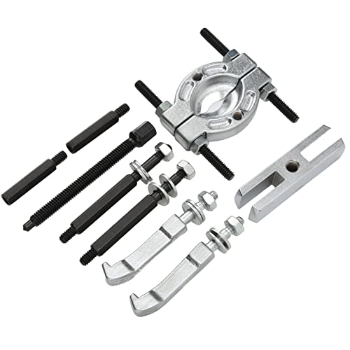 Professional Bearing Puller Kit Heavy Duty 9pc Bearing Separator Removal Tool Set with Storage Case for Automotive Wheel Hubs Axle Shafts Mechanics Metal Construction Durabl
