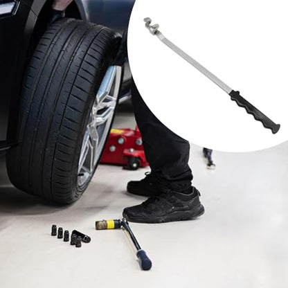 harayaa Wrench with Lug Nut Wrench Spanner Handle and Breaker Bar Amplifier Tool Crafted from High Hardness Steel and Ergonomic Grip