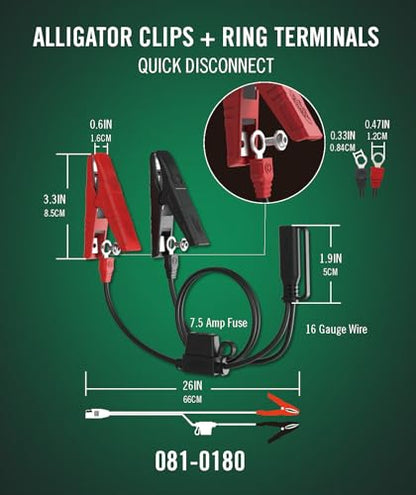 Battery Tender 5 AMP Selectable 12V / 24V Battery Charger and Maintainer - Switchable 5 AMP / 2.5 AMP Onboard Marine for Boat Watercraft - Screw Mountable Heavy Duty Weather Resistant - 022-0258-DL-WH