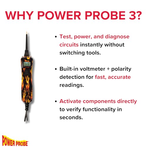 Power Probe 3 Circuit Tester, Supplies Power & Ground (PP3CSFIRE) - color: Fire - Limited Edition