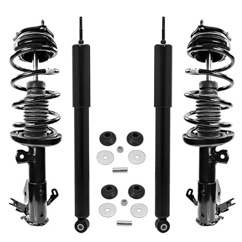 Detroit Axle - 4pc Struts Shocks for 2012-2015 Honda Civic, 2 Rear Shock Absorbers Assembly 2 Front Struts & Coil Spring 2013 2014 Replacement Suspension Kit - size: 4AQ47347/ strut shock kit